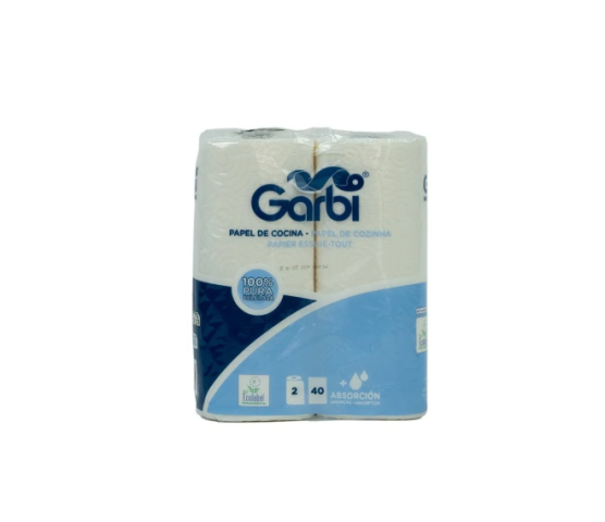 PAPEL COCINA 2 CAPAS 9,2M GARBY PAQ. 2 UND
