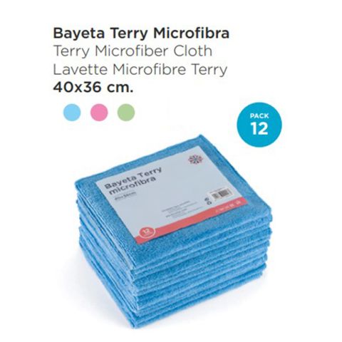 BAYETA MICROFIBRA 280GR  PAQ. 12 UND