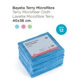 BAYETA MICROFIBRA 280GR AZUL PAQ. 12 UND