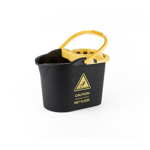 CUBO NEGRO REFORZADO CAUTION + ESCURRIDOR 15L