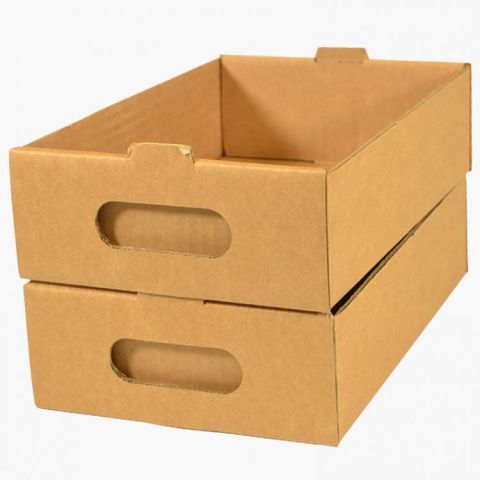 CAJA APILABLE KRAFT SIN TAPA 470x350x80MM PAQ. 50U