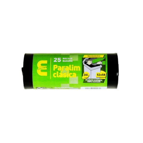BOLSA BASURA  55x60 G100 NEGRA PAQ. 25 UND