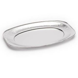 BANDEJA OVALADA ALU. MEDIANA 401x261x21MM 50 UND