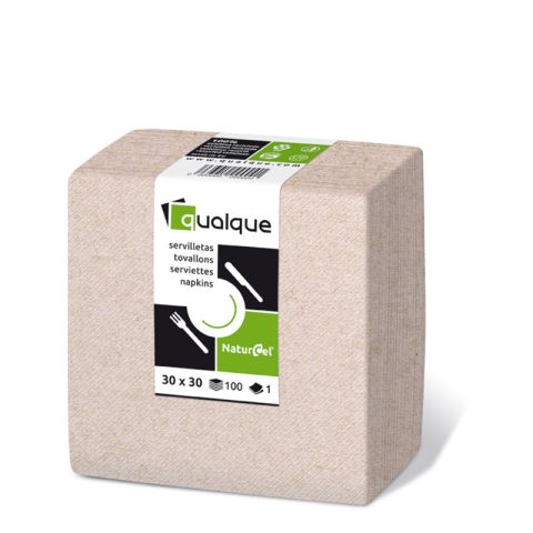 SERVILLETA 1C 30x30 1/4 NATURE PAQ. 100 UND