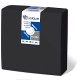 SERVILLETA 2C MICRO 40x40 1/4 NEGRA PAQ. 50 UND