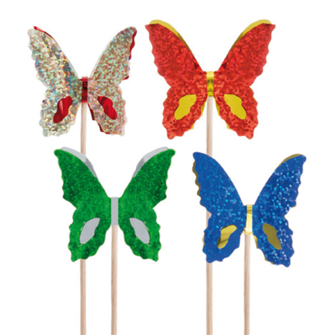 ADORNO MARIPOSAS 15 CM PAQ. 100 UND.