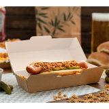 CAJA THE PACK HOT DOG  232x90x63 MM  PAQ. 50 UND