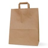 BOLSA PAPEL KRAFT ASA MARRON 28+17x29 CM