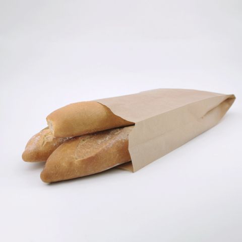 BOLSA BAGUETTE 3B MARRÓN GEN. 15+6x55CM 200 UND