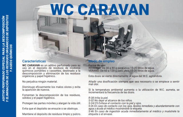 WC CARABAN - DEPOSITO FECAL CARAVANA 1L